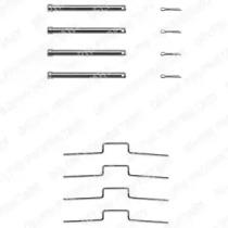 Delphi LX0165 Комплект монтажный дисковых тормозных колодок