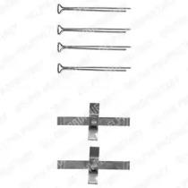 Delphi LX0181 Комплект монтажный дисковых тормозных колодок