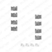 Delphi LX0212 Монтажний комплект гальмівних колодок