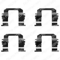 Delphi LX0284 Комплект монтажный дисковых тормозных колодок