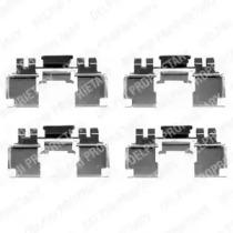 Delphi LX0389 Комплект монтажный дисковых тормозных колодок Delphi LX0389 Комплект монтажный дисковых тормозных колодок