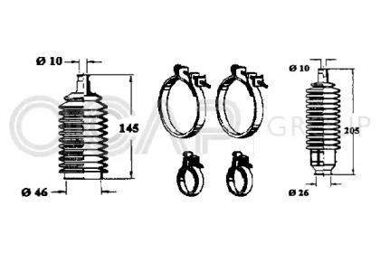 Ocap 0900596 Пильник рульової рейки