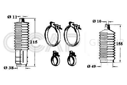 Ocap 0901104 Пыльник рулевой рейки