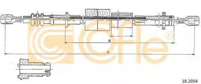 Cofle 18.2054 Трос сцепления Cofle 18.2054 Трос сцепления