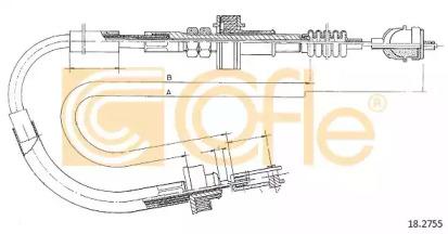 Cofle 18.2755 Трос зчеплення Cofle 18.2755 Трос зчеплення