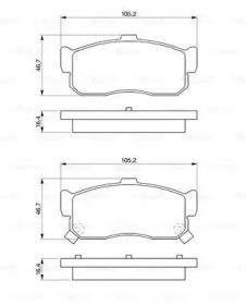 Bosch 0 986 461 144 Brake pads