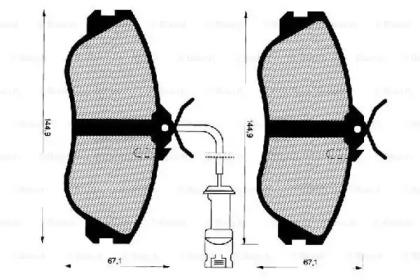 Bosch 0 986 466 695 Колодки гальмівні Bosch 0 986 466 695 Колодки гальмівні