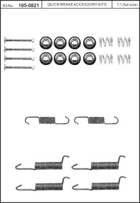 Quick Brake 105-0821 Repair kit brake pad Quick Brake 105-0821 Repair kit brake pad