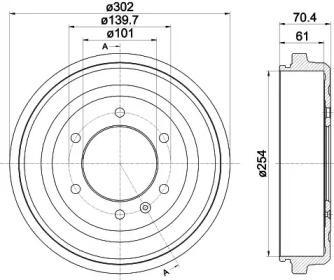 Mintex MBD390 Bremstrommel Mintex MBD390 Bremstrommel