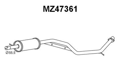 Veneporte MZ47361 Muffler assy front Veneporte MZ47361 Muffler assy front