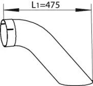 Dinex 54668 Exhaust pipe Dinex 54668 Exhaust pipe