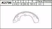 Asimco K3796 Brake pads Asimco K3796 Brake pads