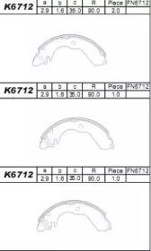 Asimco K6712 Brake pads Asimco K6712 Brake pads