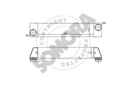 Somora 042345 Радіатор інтеркулера Somora 042345 Радіатор інтеркулера