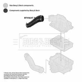 Borg & Beck BTH1647 Duct assy air inlet rubber Borg & Beck BTH1647 Duct assy air inlet rubber
