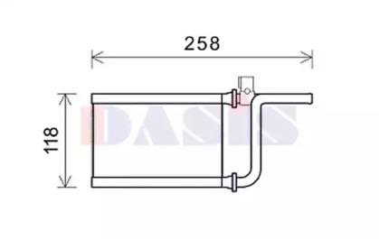 AKS Dasis 149000N Радіатор обігрівача салону