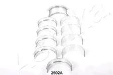 Ashika 86-2502A2 Вкладиші корінні колінчастого вала