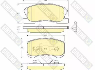Girling 6132209 Колодки гальмівні Girling 6132209 Колодки гальмівні