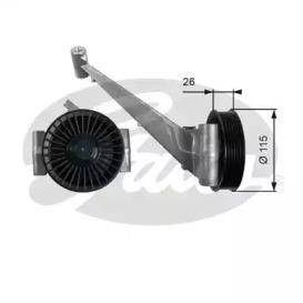 Gates T36463 Ролик натяжний ременя поліклинового Gates T36463 Ролик натяжний ременя поліклинового