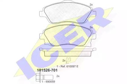 Icer 181526-701 Brake pads