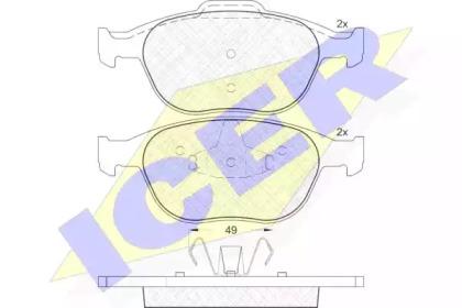 Icer 181537 Колодки гальмівні
