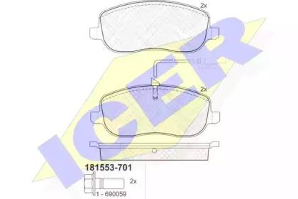 Icer 181553-701 Brake pads Icer 181553-701 Brake pads