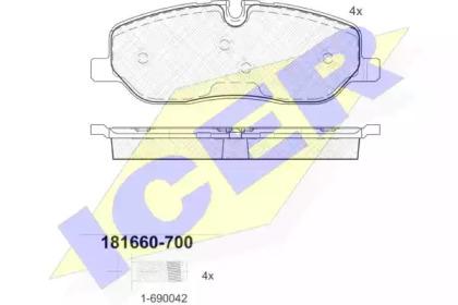 Icer 181660-700 Brake pads