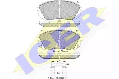 Icer 181826-201 Колодки гальмівні