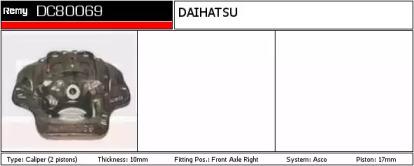 Remy DC80069 Brake caliper Remy DC80069 Brake caliper