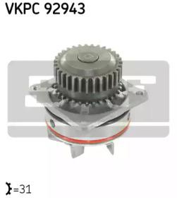 SKF VKPC 92943 Насос охолоджуючої рідини SKF VKPC 92943 Насос охолоджуючої рідини
