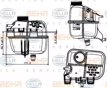 Hella 8MA 376 737-221 Reservoir assy coolant Hella 8MA 376 737-221 Reservoir assy coolant