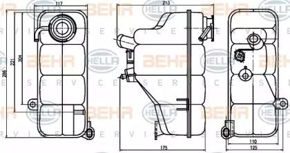 Hella 8MA 376 755-191 Reservoir assy coolant