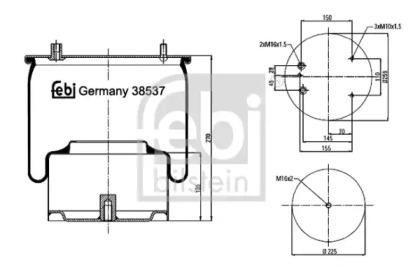 Febi 38537 Пневматична подушка