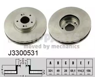 Nipparts J3300531 Brake disc