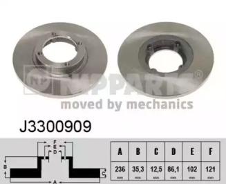 Nipparts J3300909 Brake disc Nipparts J3300909 Brake disc