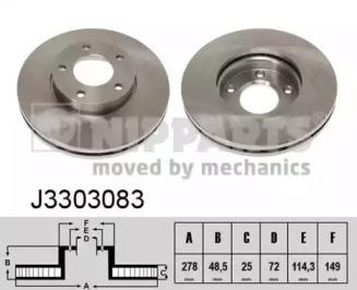 Nipparts J3303083 Brake disc