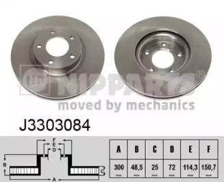 Nipparts J3303084 Brake disc