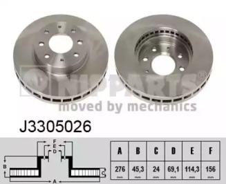 Nipparts J3305026 Brake disc Nipparts J3305026 Brake disc
