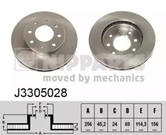 Nipparts J3305028 Brake disc