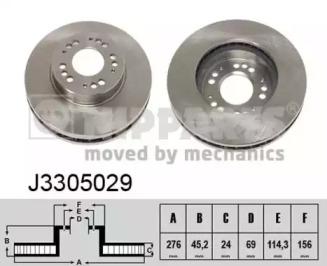 Nipparts J3305029 Brake disc