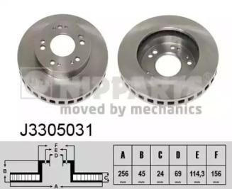 Nipparts J3305031 Brake disc