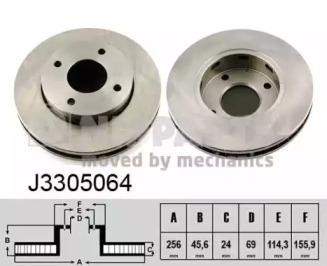 Nipparts J3305064 Brake disc Nipparts J3305064 Brake disc