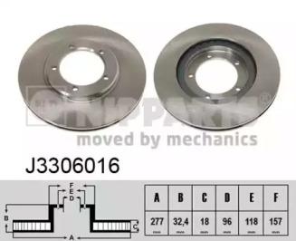Nipparts J3306016 Brake disc