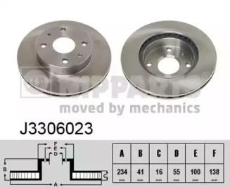 Nipparts J3306023 Brake disc Nipparts J3306023 Brake disc