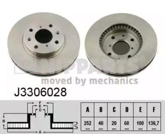 Nipparts J3306028 Brake disc Nipparts J3306028 Brake disc