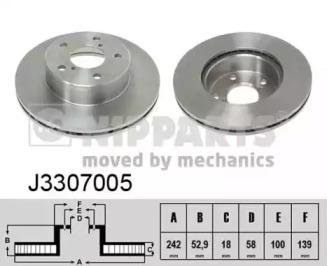 Nipparts J3307005 Brake disc Nipparts J3307005 Brake disc