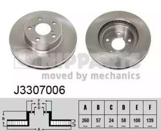 Nipparts J3307006 Brake disc Nipparts J3307006 Brake disc