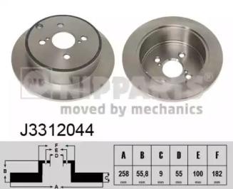 Nipparts J3312044 Brake disc