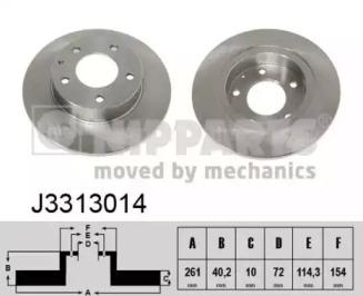 Nipparts J3313014 Brake disc