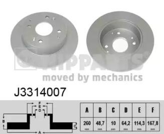 Nipparts J3314007 Brake disc Nipparts J3314007 Brake disc